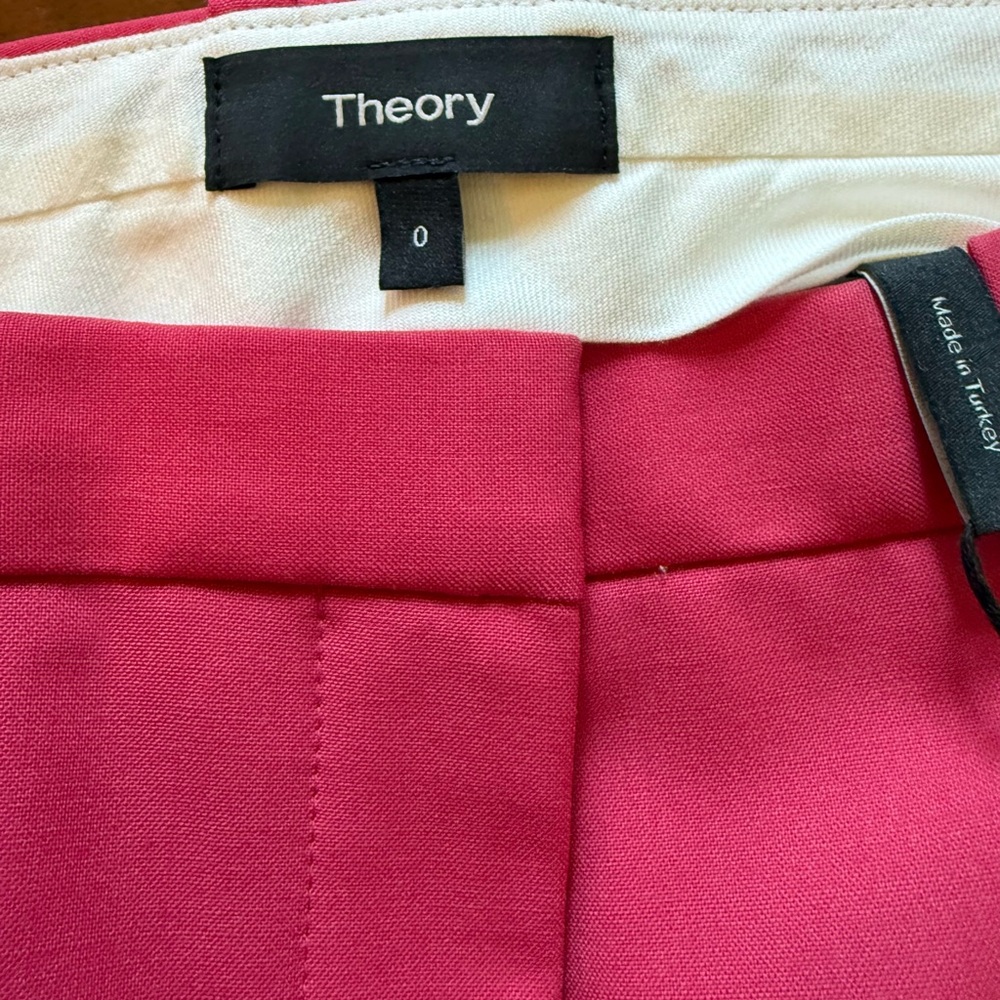 Theory DEMITRIA 4 Size 0 watermelon pink 
Traceable Wool pant NWT - Picture 2 of 4